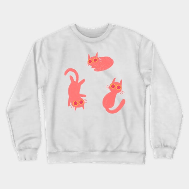 Cats, Cats, Cats! Crewneck Sweatshirt by le_onionboi